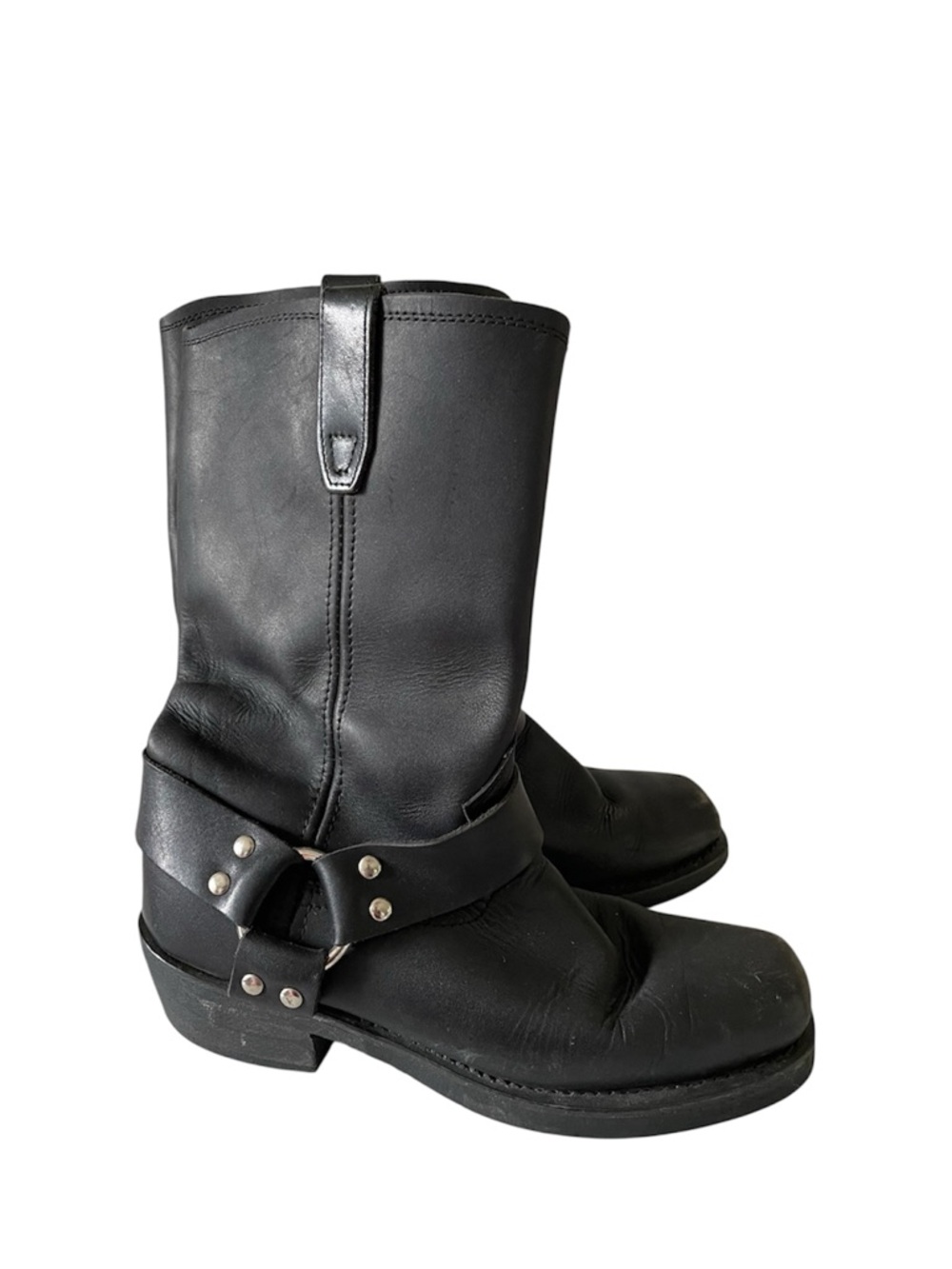 Vintage Dingo Black Leather Motorcycle Harness Boots Men’s 7.5 Women’s 8.5